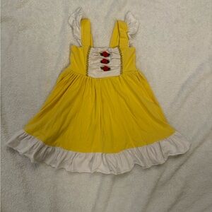 Only Little Once Red Rose Princess Belle Dress Disney